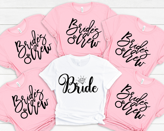 Bride Crew Shirt, Bride Shirt, Bachelorette Party Shirt, Bridesmaids Shirt, Bride Shirt, Bride Crew Shirt, Bridal Bundle Group Shirts