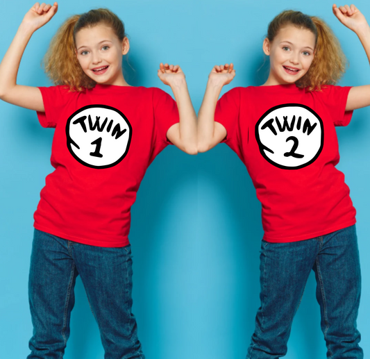 Twin Thing Shirts, Twin Shirt, Partying  Shirt, Group Shirts, Twin 1 Twin 2 Adults Shirt